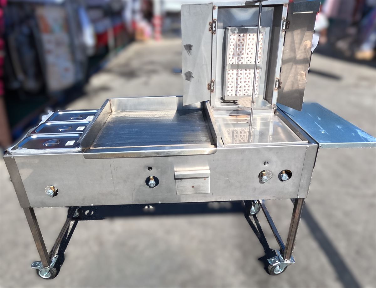 Máquina al pastor + plancha + vaporeras + repisas